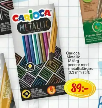 Leklust Carioca Metallic 12 färg pennor med metallicfärger erbjuda