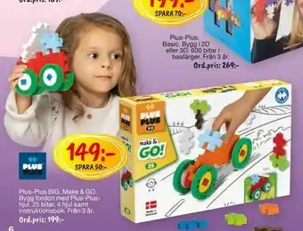 Leklust Plus-Plus BIG. Make & GO erbjuda