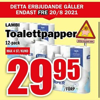 Matdax Toalettpapper erbjuda