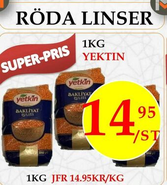 Matmixen Röda linser erbjuda