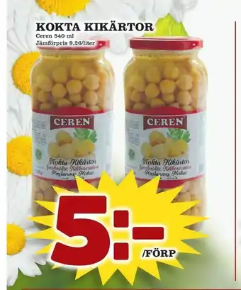 Matvärlden Tensta Kokta kikärtor erbjuda
