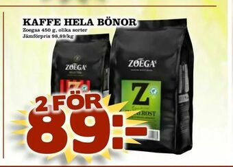 Nya Pulsen Kaffe hela bönor erbjuda