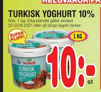 Nya Pulsen Turkisk yoghurt 10% erbjuda