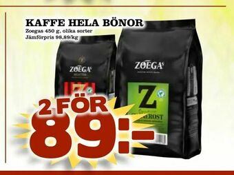 Supergrossen Kaffe hela bönor erbjuda