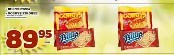 Supergrossen billys pizza • gorbys piroger erbjuda