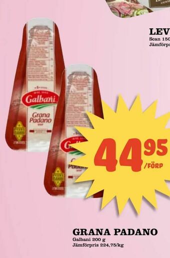 Supergrossen Grana padano erbjuda