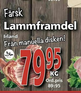 Supergrossen Färsk Lammframdel erbjuda