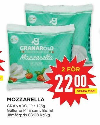 Willys Mozzarella erbjuda