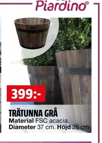 Bauhaus Trätunna grå erbjuda