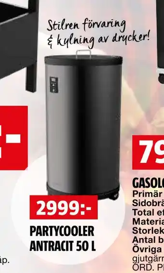 Bauhaus Partycooler antracit 50 l erbjuda