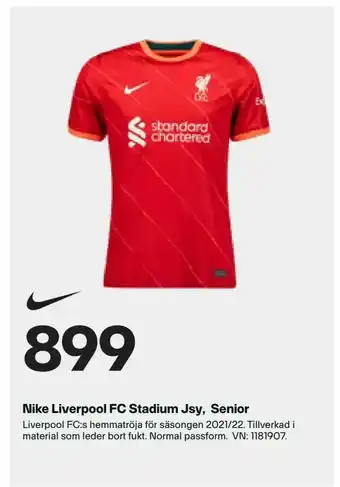 XXL Nike Liverpool FC Stadium Jsy, Senior erbjuda