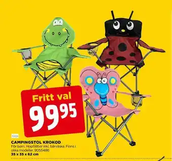 Jem&Fix Campingstol krokod erbjuda