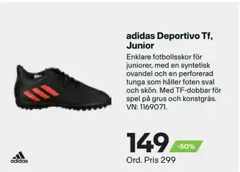 XXL adidas Deportivo Tf, Junior erbjuda