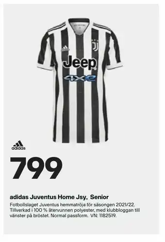 XXL adidas Juventus Home Jsy, Senior erbjuda
