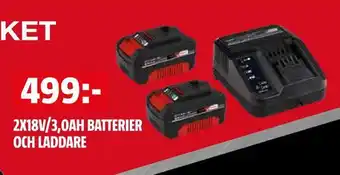 Bauhaus 2x18v/3,0ah batterier och laddare erbjuda