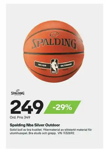 XXL Spalding Nba Silver Outdoor erbjuda