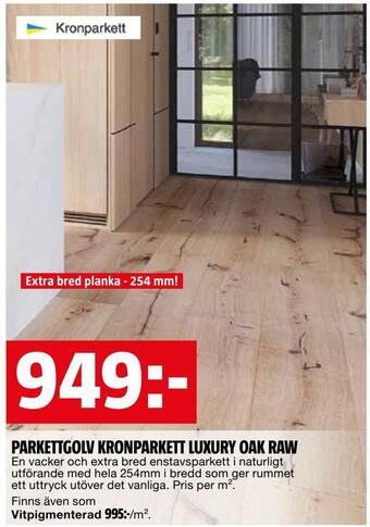 Bauhaus Parkettgolv kronparkett luxury oak raw erbjuda