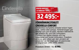 Bauhaus Förbränningstoalett cinderella comfort erbjuda