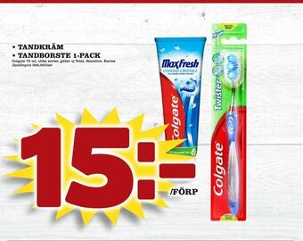 Bonum Matmarknad Tandkräm • tandborste 1-pack erbjuda