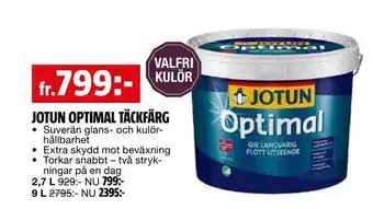 Bauhaus Jotun optimal täckfärg erbjuda