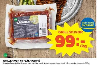Coop Konsum Grillskivor av fläskkarré erbjuda