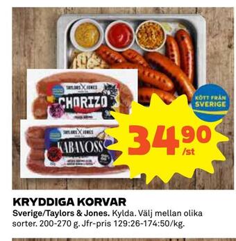 Coop Konsum Kryddiga korvar erbjuda