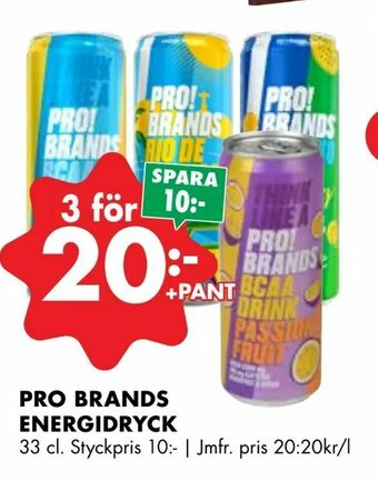 ÖoB Pro brands energidryck erbjuda