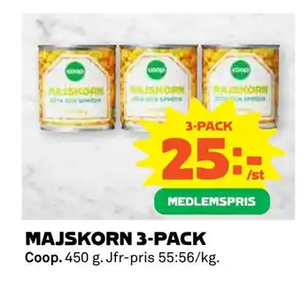 Coop Konsum Majskorn 3-pack erbjuda