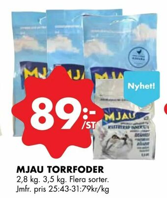 ÖoB Mjau torrfoder erbjuda