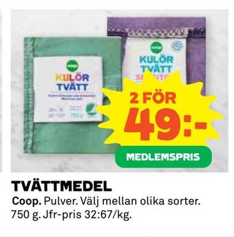 Coop Daglivs Tvättmedel erbjuda