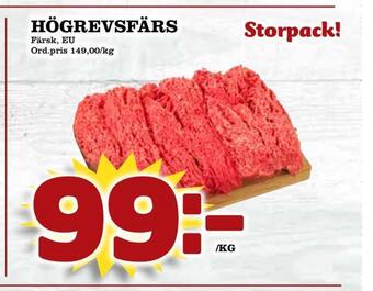 Din Mat Högrevsfärs erbjuda