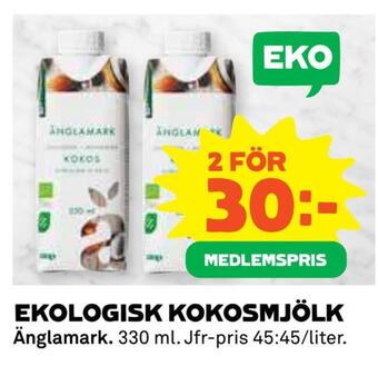 Coop Daglivs Ekologisk kokosmjölk erbjuda