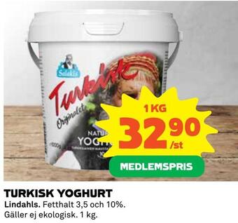 Coop Daglivs Turkisk yoghurt erbjuda