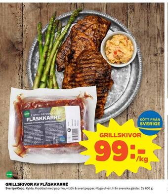 Coop Daglivs Grillskivor av fläskkarré erbjuda