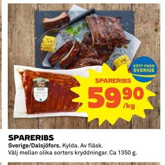 Coop Daglivs Spareribs erbjuda