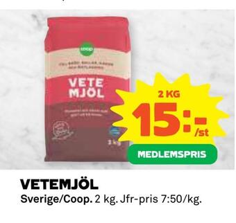 Coop Daglivs Vetemjöl erbjuda