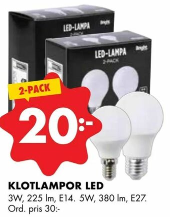 ÖoB Klotlampor led erbjuda