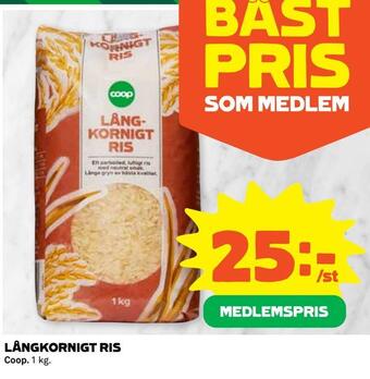 Coop Daglivs Långkornigt ris erbjuda