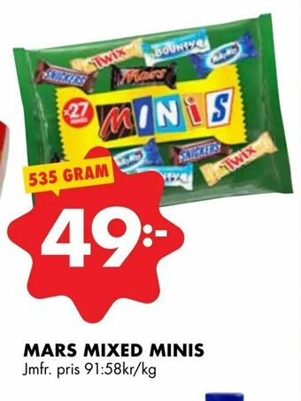 ÖoB Mars mixed minis erbjuda