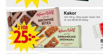 Matöppet Kakor erbjuda