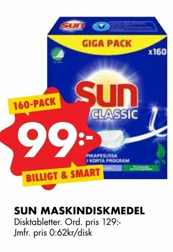 ÖoB Sun maskindiskmedel erbjuda
