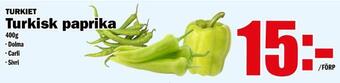 Matdax Turkisk paprika erbjuda