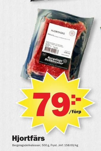 Pekås Hjortfärs erbjuda