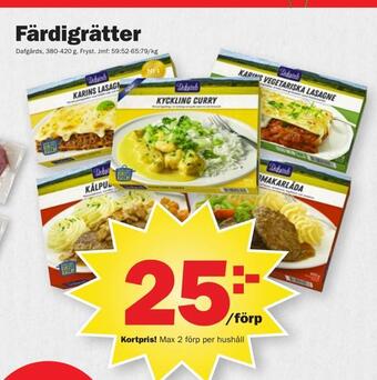 Pekås Färdigrätter erbjuda