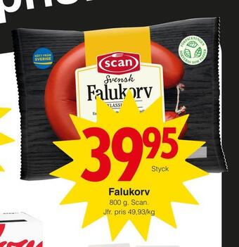Matöppet Falukorv erbjuda