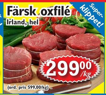 T-jarlen Färsk oxfilé erbjuda
