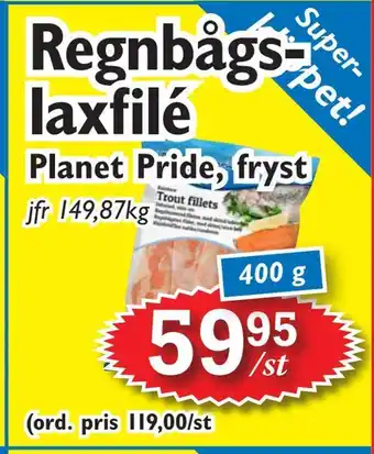 T-jarlen Regnbågs laxfilé erbjuda