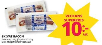 Tempo Skivat bacon erbjuda