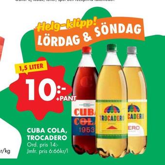 ÖoB Cuba cola, trocadero erbjuda