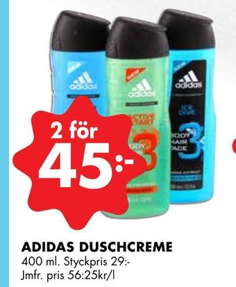ÖoB Adidas duschcreme erbjuda